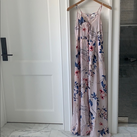 🍁Long open front dress with shorts - Picture 5 of 8